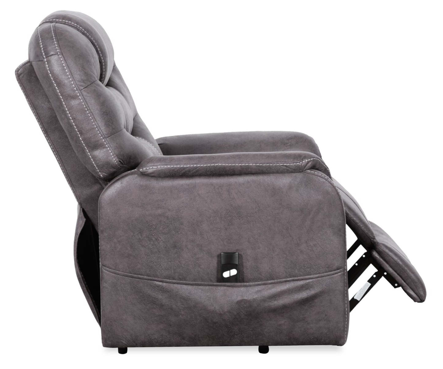 Fauteuil inclinable à relevage électrique Landon 34 en microfibre - Gris | Fauteuil inclinable électrique Landon de 34 po en microfibre - gris