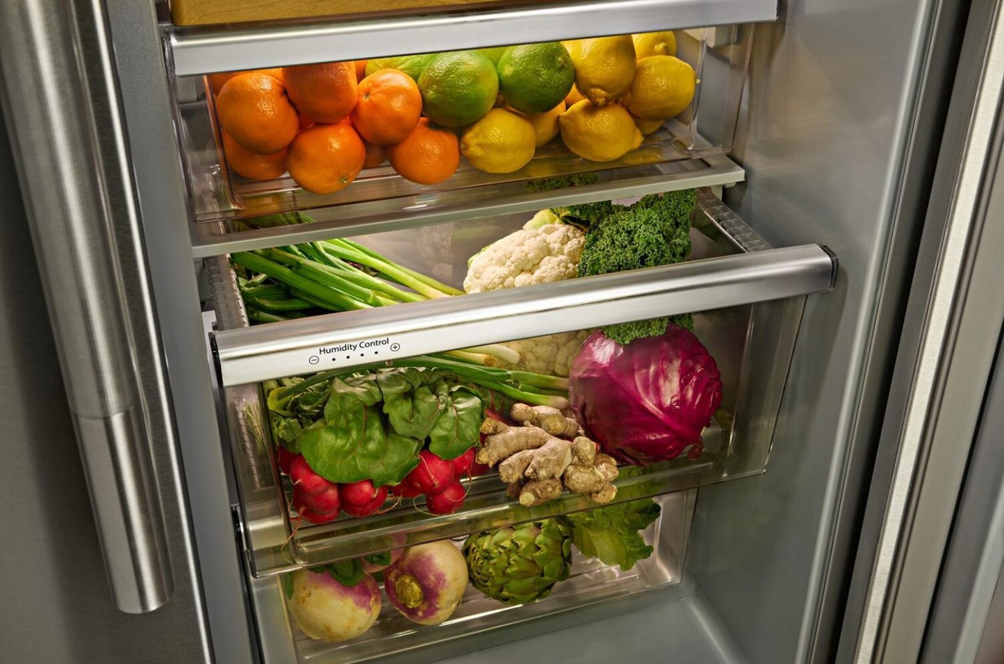 Réfrigérateur KitchenAid de 21 pi3 et de 36 po de profondeur comptoir - acier inoxydable résistant aux traces de doigts - KRSC536RPS