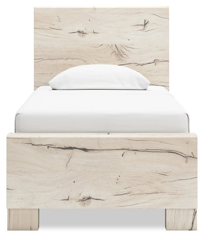 Lit à panneaux Derekson avec tête de lit et cadre pour enfants, blanc rustique - taille simple | Lit à panneaux Derekson pour enfants avec tête de lit et cadre de lit, blanc rustique - format lit simple