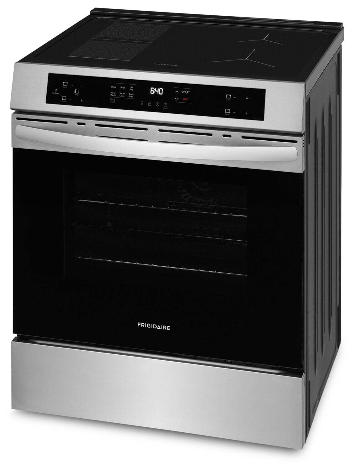 Frigidaire 5,3 pi³ Cuisinière à induction avec commandes à l’avant et friture à air - acier inoxydable - FCFI308CBS