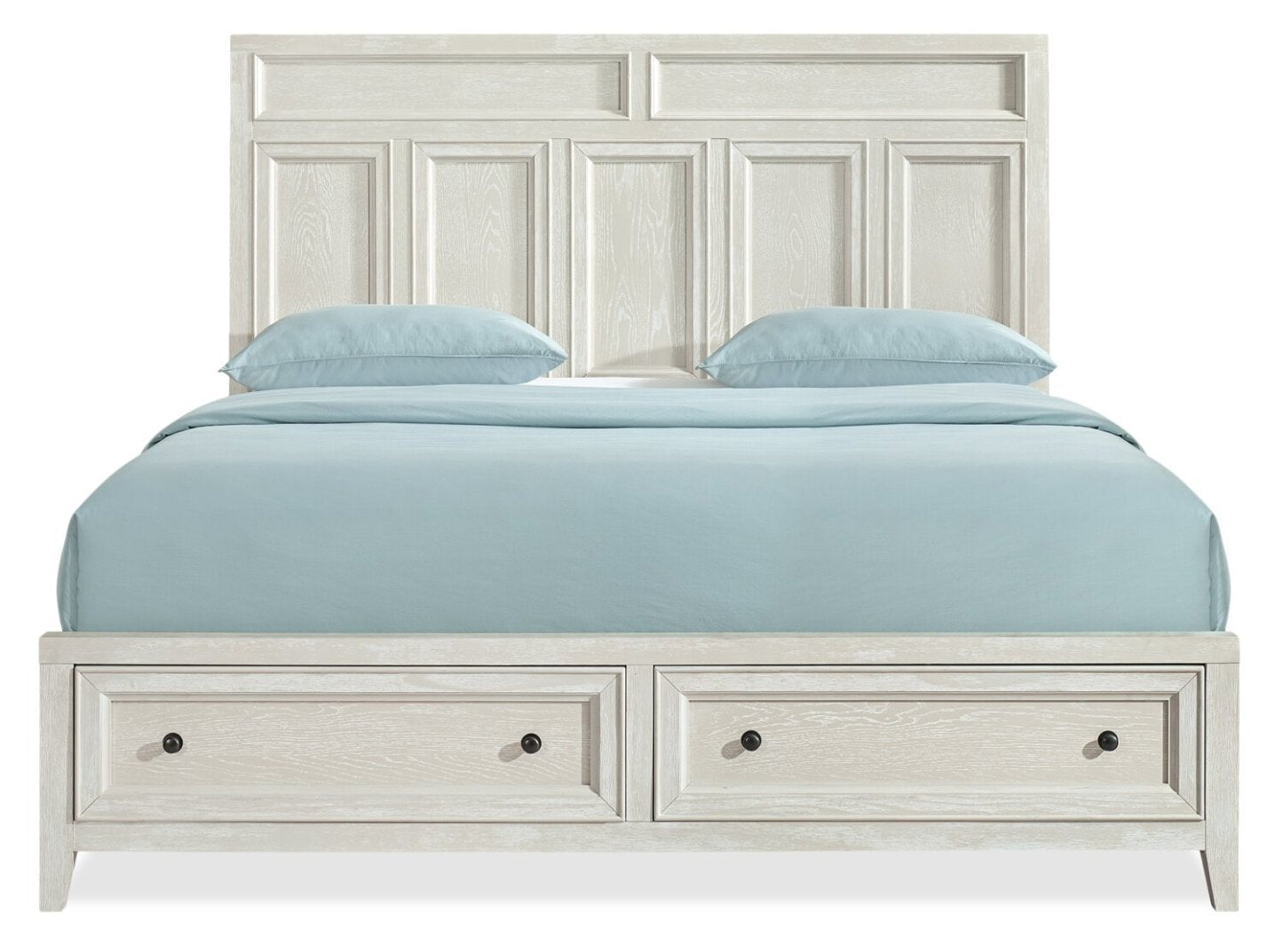 Casa 6pc Bedroom Set with Bed, Dresser, Mirror & Nightstand, White - King Size | Ensemble de chambre à coucher Casa 6 pièces avec lit, commode, miroir et table de nuit, blanc - taille king