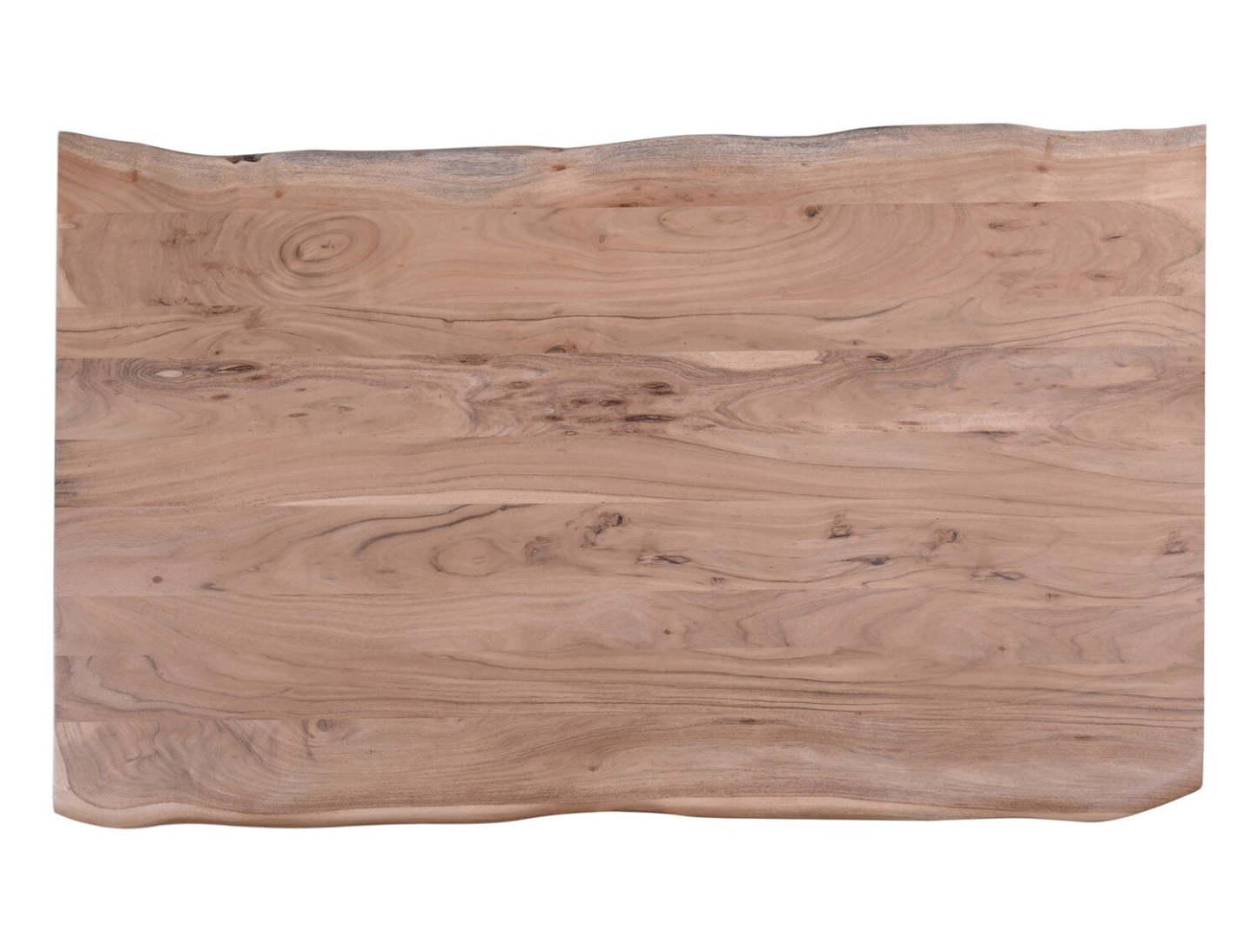 Table de salle à manger Miya avec Live Edge, bois d'acacia, métal, 60 W - Naturel | Table de salle à manger Miya de 60 po (L) en acacia et métal avec bordures Live Edge - naturel