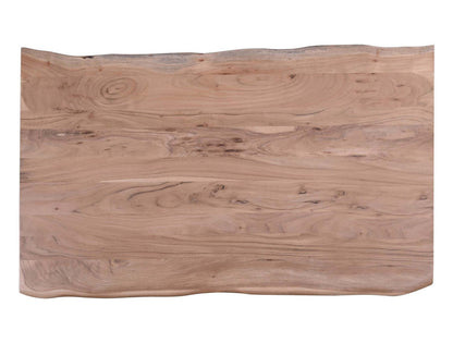 Table de salle à manger Miya avec Live Edge, bois d'acacia, métal, 60 W - Naturel | Table de salle à manger Miya de 60 po (L) en acacia et métal avec bordures Live Edge - naturel