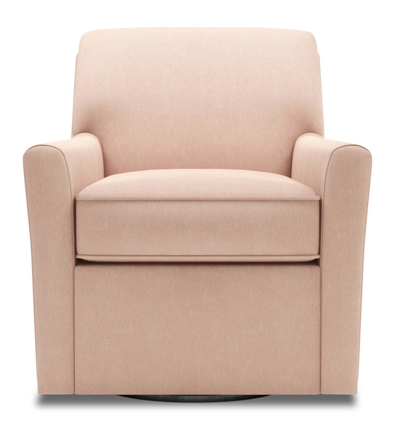 Fauteuil d'appoint pivotant personnalisable Sofa Lab de 31 po en tissu d'apparence lin fabriqué au Canada - rose Pax Rose | SWIV3249