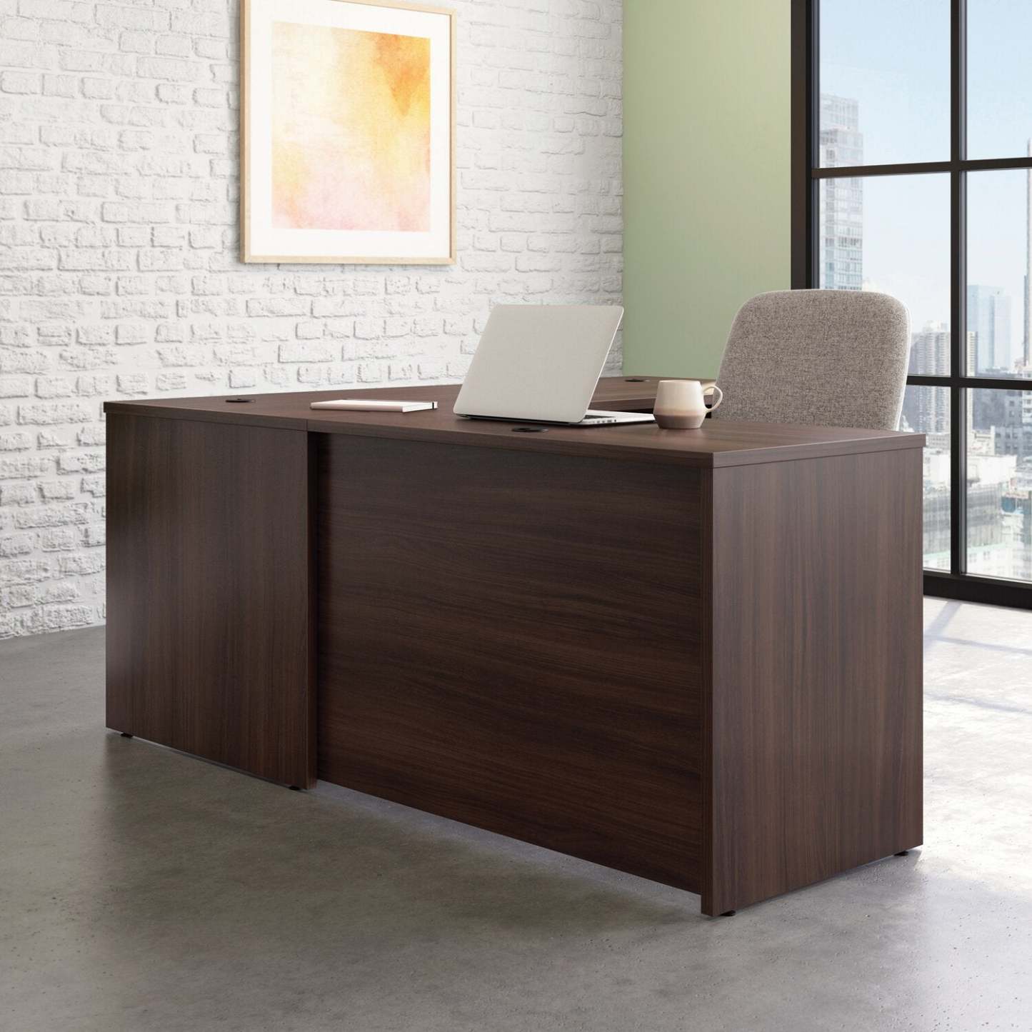 Affirm 45.16 Commercial Grade Office Desk Return|Retour pour bureau Affirm de 45,16 po de qualité commerciale