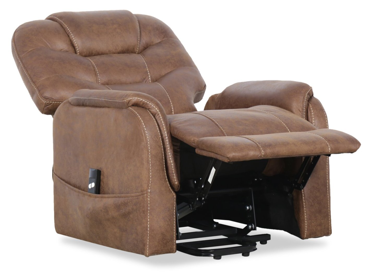 Landon 34 Microfibre Power Lift Reclining Chair - Brown | Fauteuil inclinable électrique Landon de 34 po en microfibre - brun