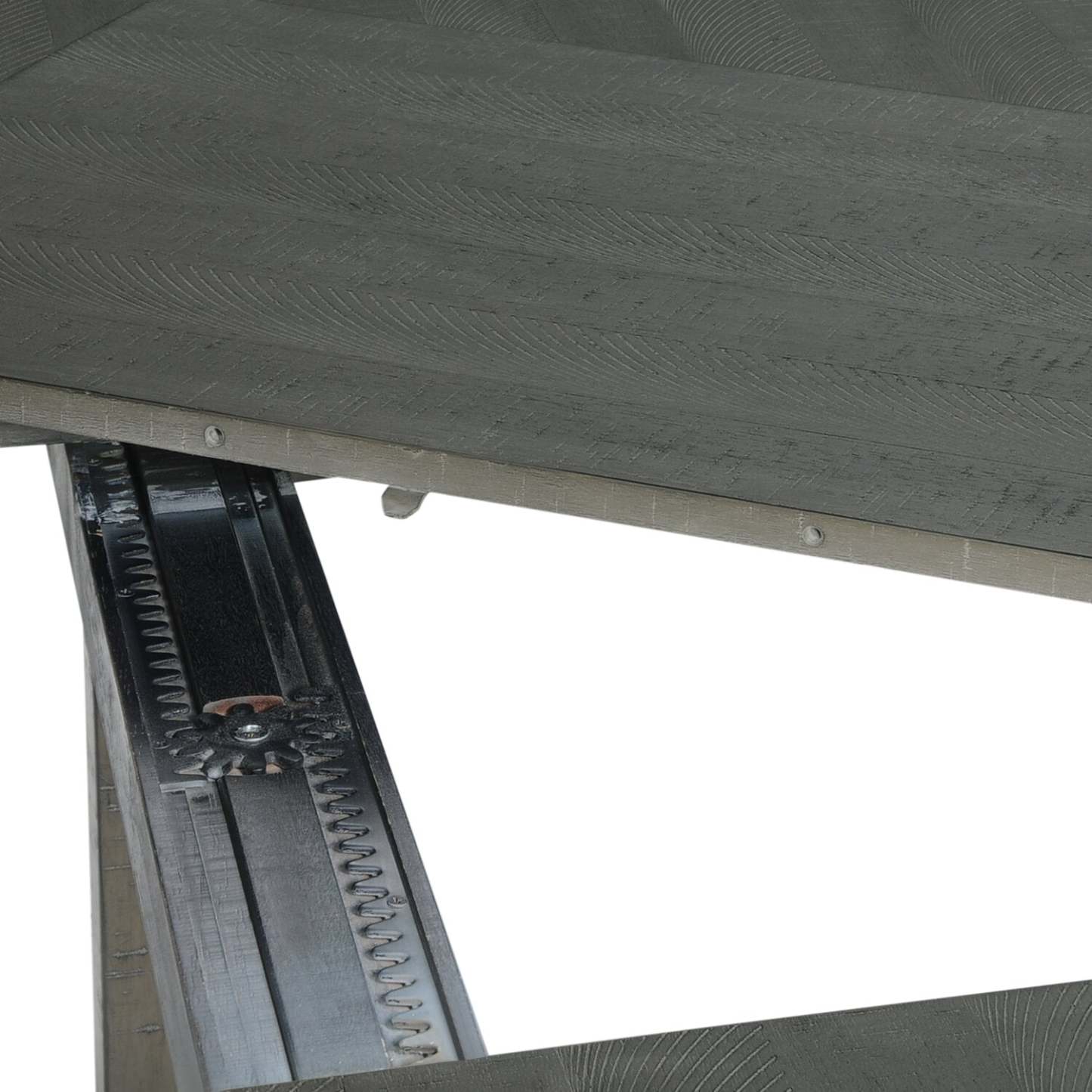 Table de salle à manger Alto avec extension 65-83 W, base à tréteaux - Gris | Table de salle à manger Alto de 65 po à 83 po (L) avec rallonge et base à tréteaux - grise