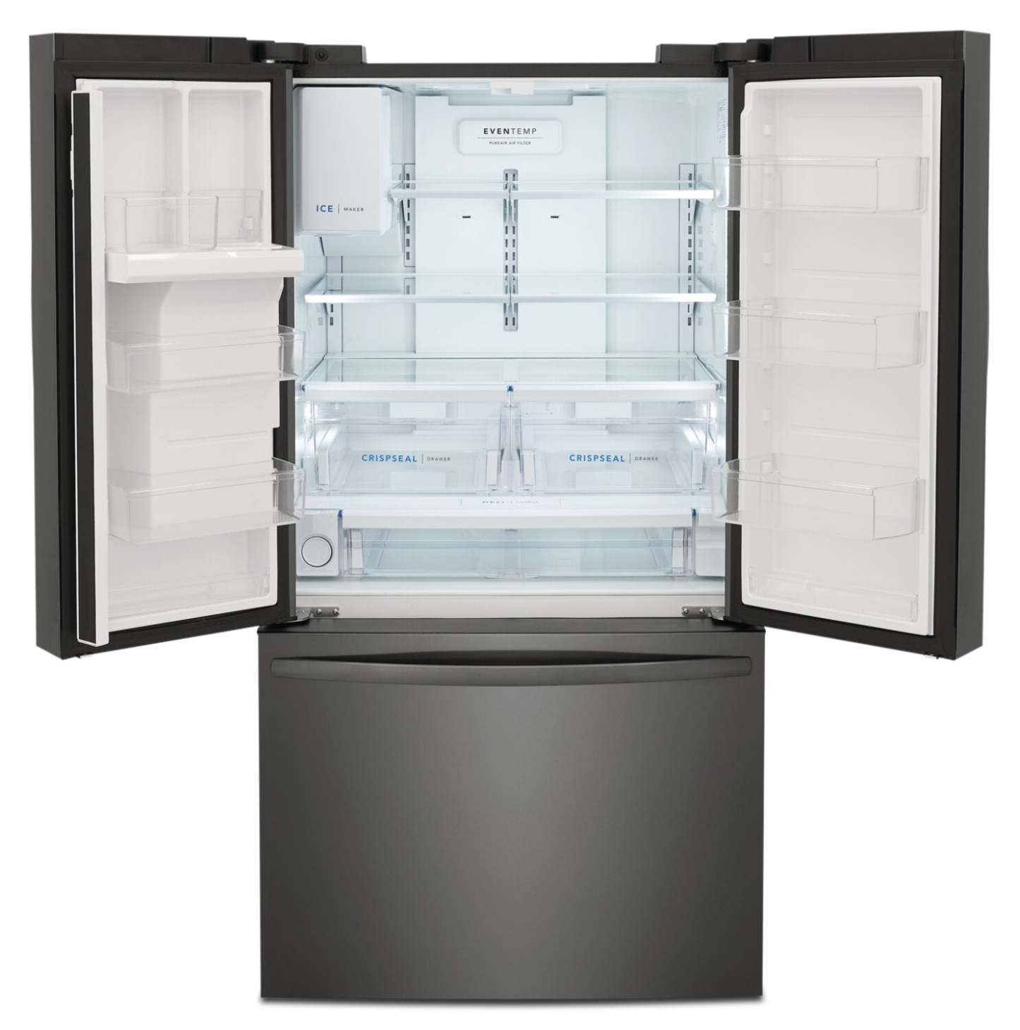 Réfrigérateur Frigidaire de 36 po et de 27,8 pi³ de profondeur standard à portes françaises - acier inoxydable noir - FRFS28…
