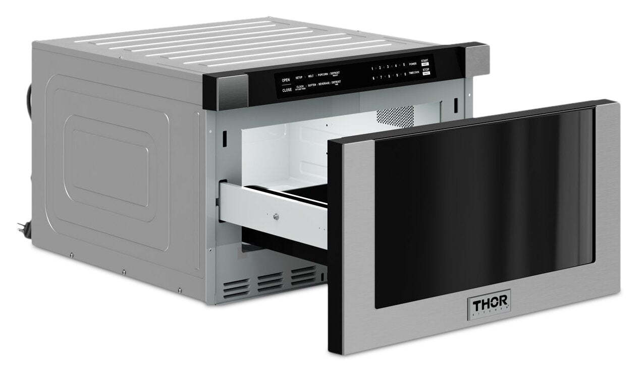 Cuisine Thor 24 1,2 Cu. Fort. Tiroir micro-ondes encastrable - TMD2402 | Tiroir quatre à micro-ondes encastré Thor Kitchen de 24 po et de 1,2 pi3 - TMD2402 | TMD2402S