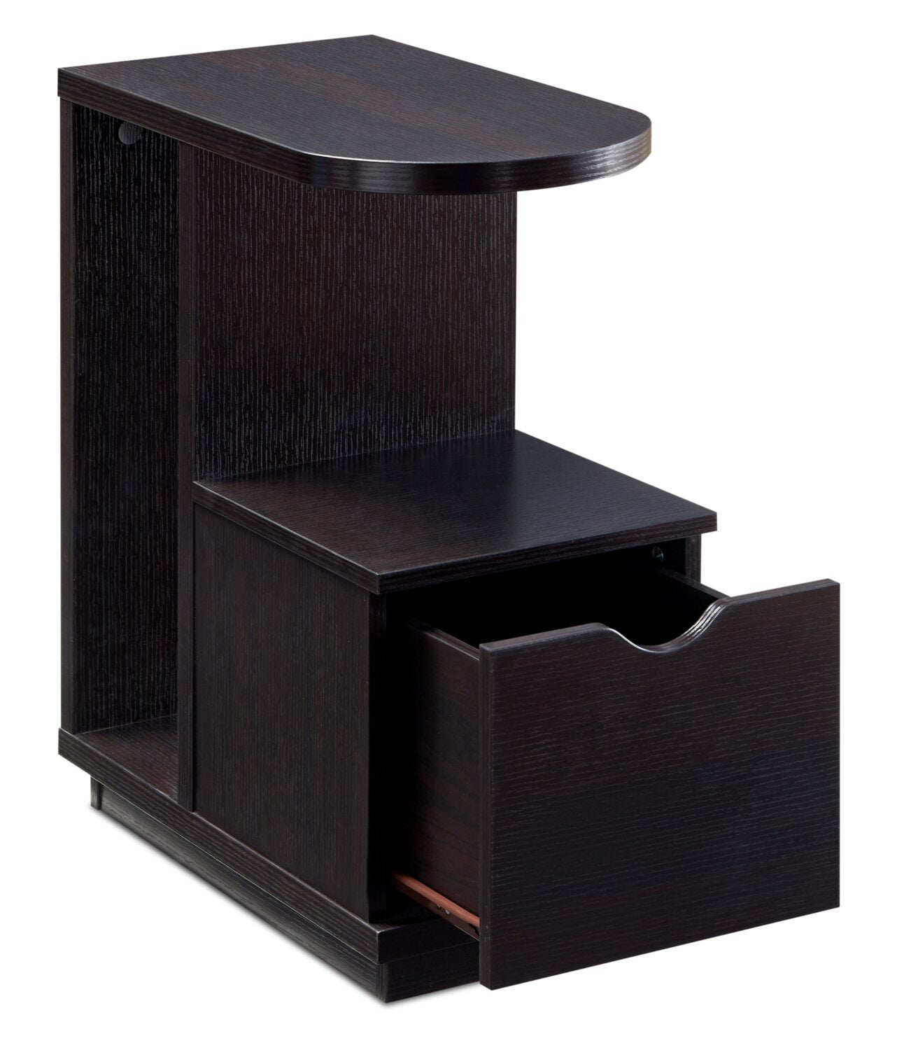 Torry 11.5 Chairside Table with Drawer - Red Cocoa|Table de fauteuil Torry de 11,5 po avec tiroir - rouge cacao