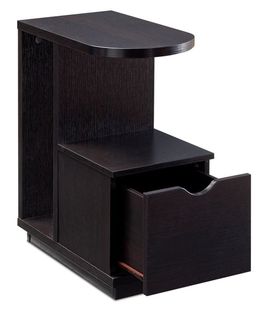 Torry 11.5 Chairside Table with Drawer - Red Cocoa|Table de fauteuil Torry de 11,5 po avec tiroir - rouge cacao