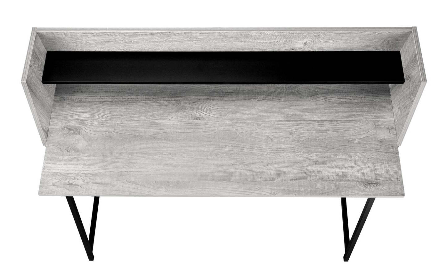 Bureau Lawson 47.25 avec petite niche - Gris|Bureau Lawson de 47,25 po avec petite crédence - gris