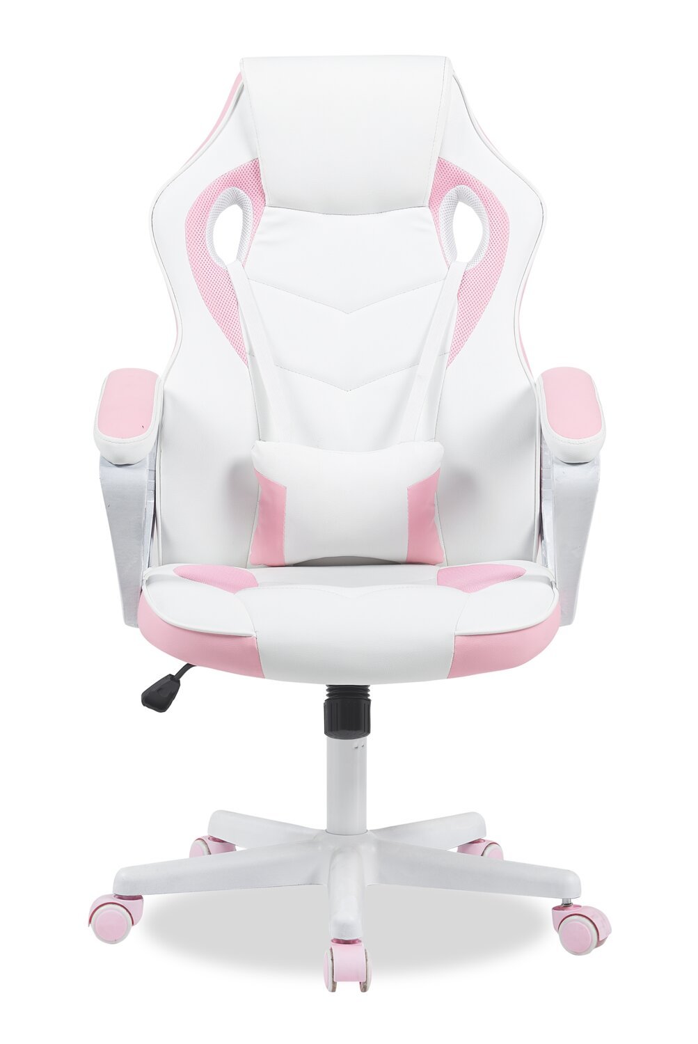 Chaise de jeu ergonomique Velocity 24 - Blanc et rose | Fauteuil de jeu ergonomique Velocity de 24 po - blanc et rose