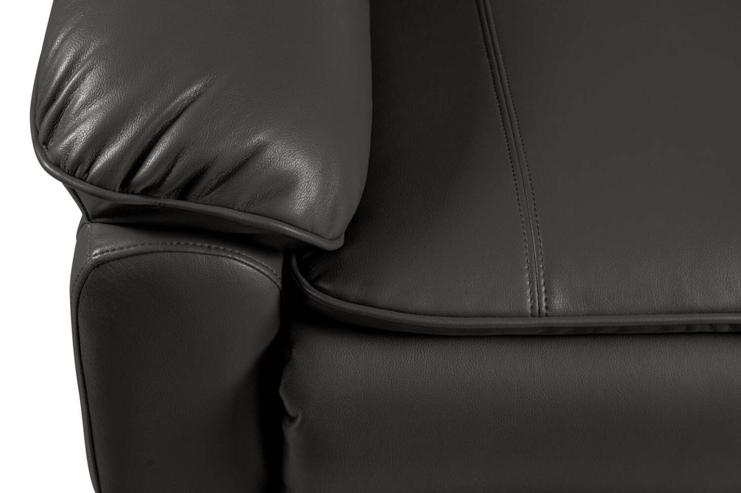 Fauteuil inclinable Chandler de 37 po en tissu d'apparence cuir - gris