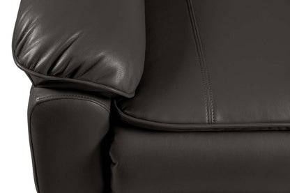 Fauteuil inclinable Chandler de 37 po en tissu d'apparence cuir - gris