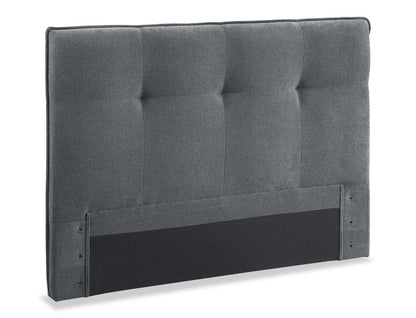 Tête de lit rembourrée Amos en tissu anthracite, touffetée - King Size | Tête de lit rembourrée Amos en tissu anthracite capitonné - format très grand lit