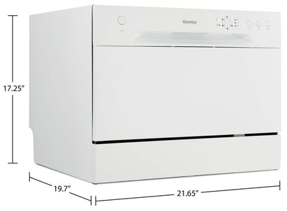 Lave-vaisselle Danby 21,7 52 dBA à commande frontale - Blanc - DDW621WDB | Lave-vaisselle Danby de 21,7 po et de 52 dBA avec commandes à l'avant - blanc - DDW621WDB