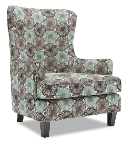 Fauteuil d’appoint à oreilles Sofa Lab personnalisable de 32 po fabriqué au Canada en tissu - Spa multicolore | WING1157