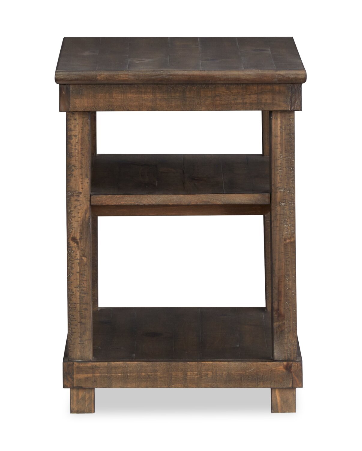 Table de fauteuil Edwin 18" Country Pine avec étagères - Homestead Brown | Table de fauteuil Edwin de 18 po en pin champêtre avec étagères - brun champêtre