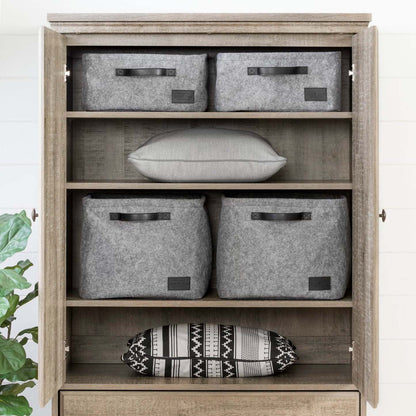 Holt Bedroom 2-Drawer Chest with Storage Cabinet, 33.75W x 63.5H, Made in Canada - Brown | Commode verticale Holt de 33,75 po (L) x 63,5 po (H) à 2 tiroirs avec armoire de rangement pour la chambre à coucher, fabriquée au Canada - brune