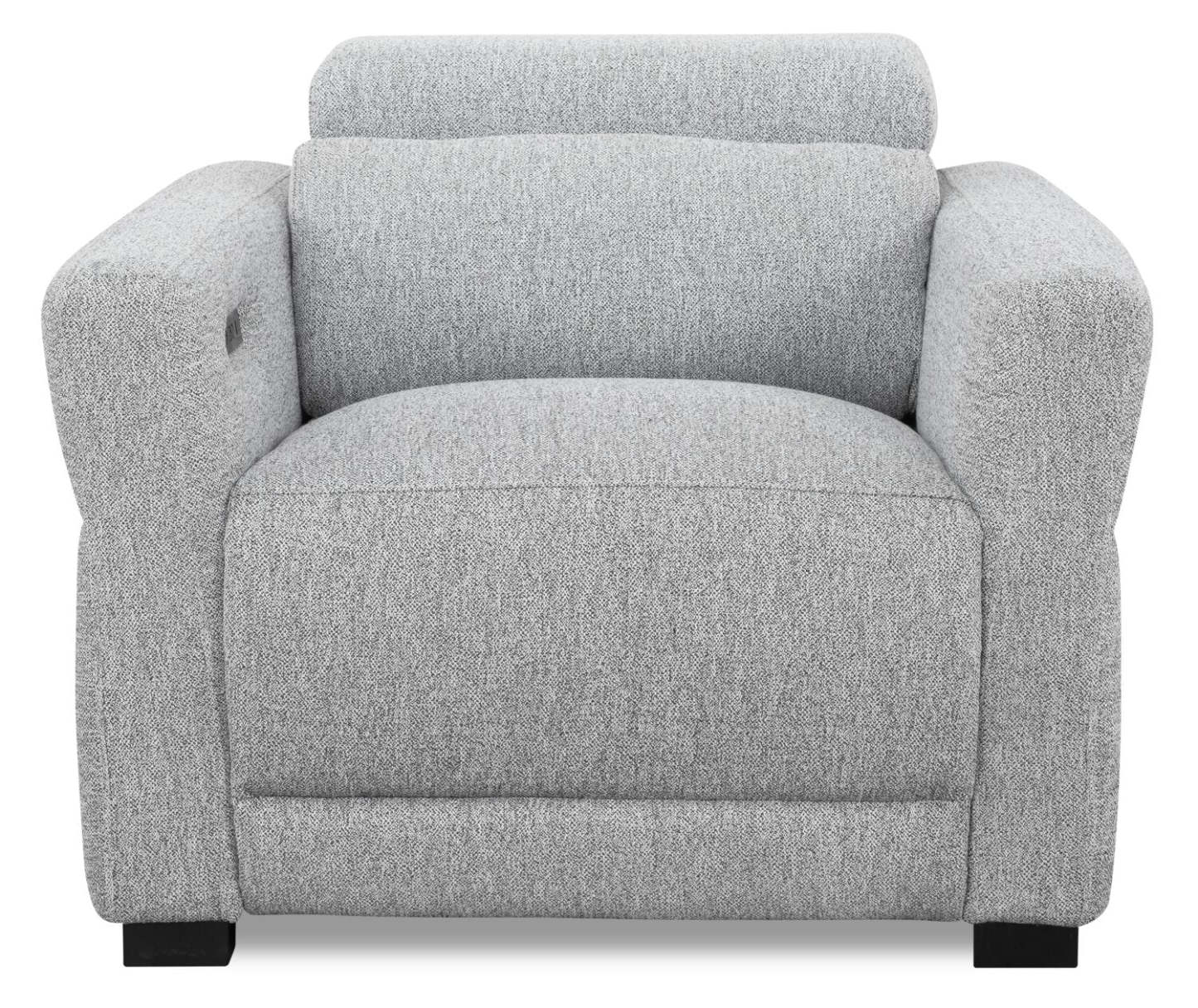 Fauteuil à inclinaison électrique Cindy Crawford Home de 40,5 po en tissu avec appuie-tête électrique - gris