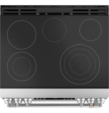 Cuisinière intelligente électrique Café de 6,7 pi³ avec convection européenne véritable - acier inoxydable - CCES750P2MS1