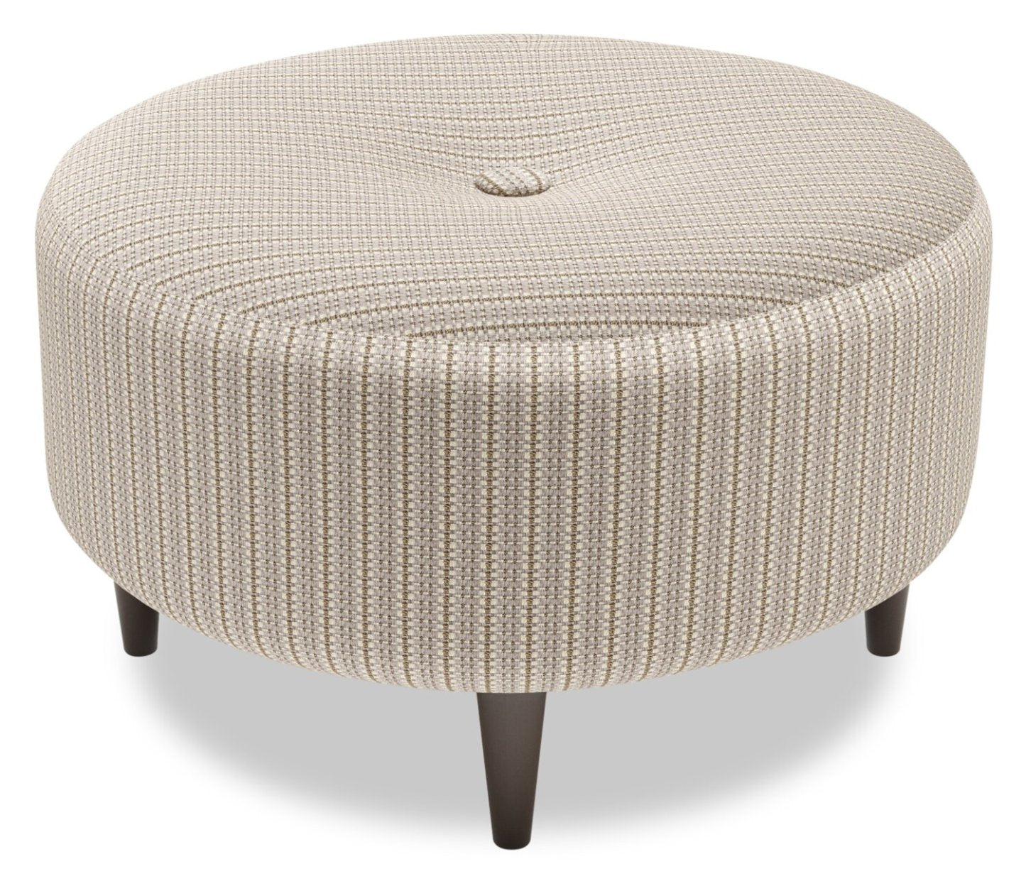 Pouf The Curve 31 en tissu, beige champignon, fabriqué au Canada | CURV1161