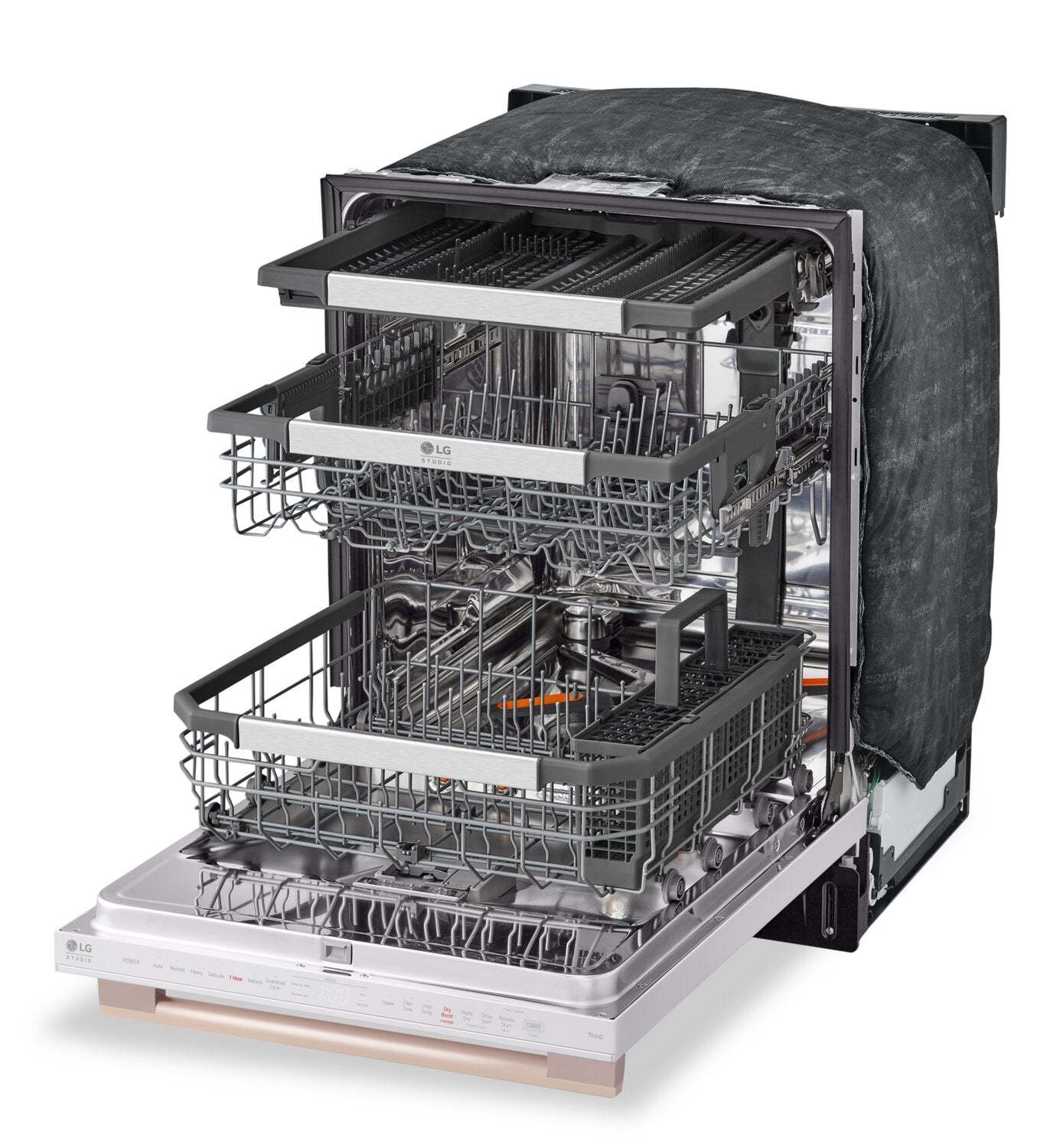 LG Studio 24 40 dBA Lave-vaisselle intelligent encastré à commandes sur le dessus - Essence blanche - SDWB24W3 | Lave-vaisselle intelligent encastré LG Studio à 40 dBA de 24 po avec commandes sur le dessus - essence blanche - SDWB24W3 | SDWB24W3