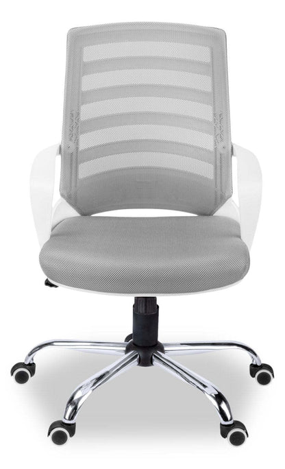 Felton 24 Office Chair - White with Grey Mesh|Chaise de bureau Felton de 24 po - blanche avec mailles grises