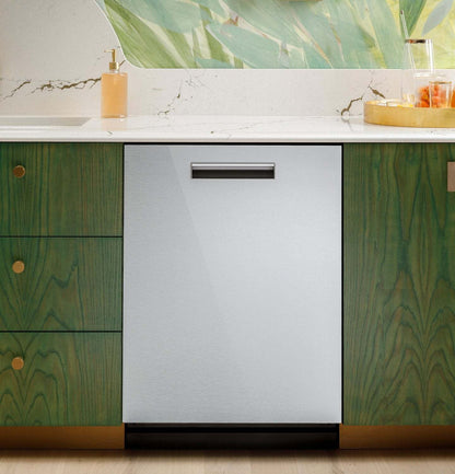 Lave-vaisselle intelligent Café de 24 po et de 39 dBA avec panier supérieur UltraWash - verre platine - CDP888M5VS5