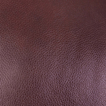 Chateau d'Ax Vita 31 Ottoman 100 % cuir véritable avec coutures à motif losange et pieds en bois - Marron | Pouf Vita de Château d'Ax de 31 po en cuir 100 % véritable avec coutures à motif de diamant et pattes en bois - brun
