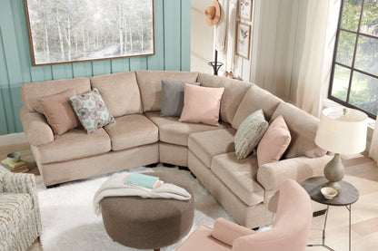 Canapé Lab Roll LAF Chaise - Luxe Taupe | Fauteuil long de droite Roll de la collection Sofa Lab - Luxe Taupe | RO242893