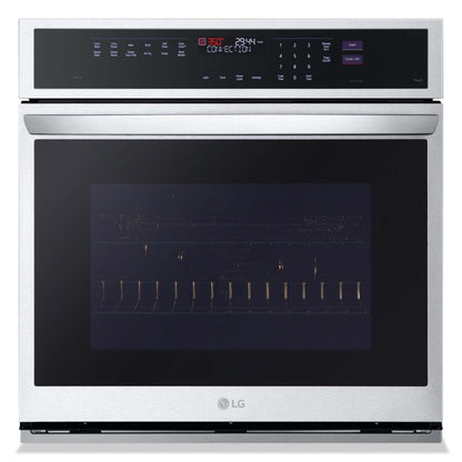 LG 30 4,7 pi³ Four mural électrique avec convection par ventilateur - Acier inoxydable résistant aux taches - WSEP4727F | Four mural électrique LG de 4,7 pi³ et de 30 po avec convection par ventilateur - acier inoxydable S…