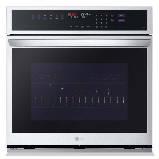 LG 30 4,7 pi³ Four mural électrique avec convection par ventilateur - Acier inoxydable résistant aux taches - WSEP4727F | Four mural électrique LG de 4,7 pi³ et de 30 po avec convection par ventilateur - acier inoxydable S…