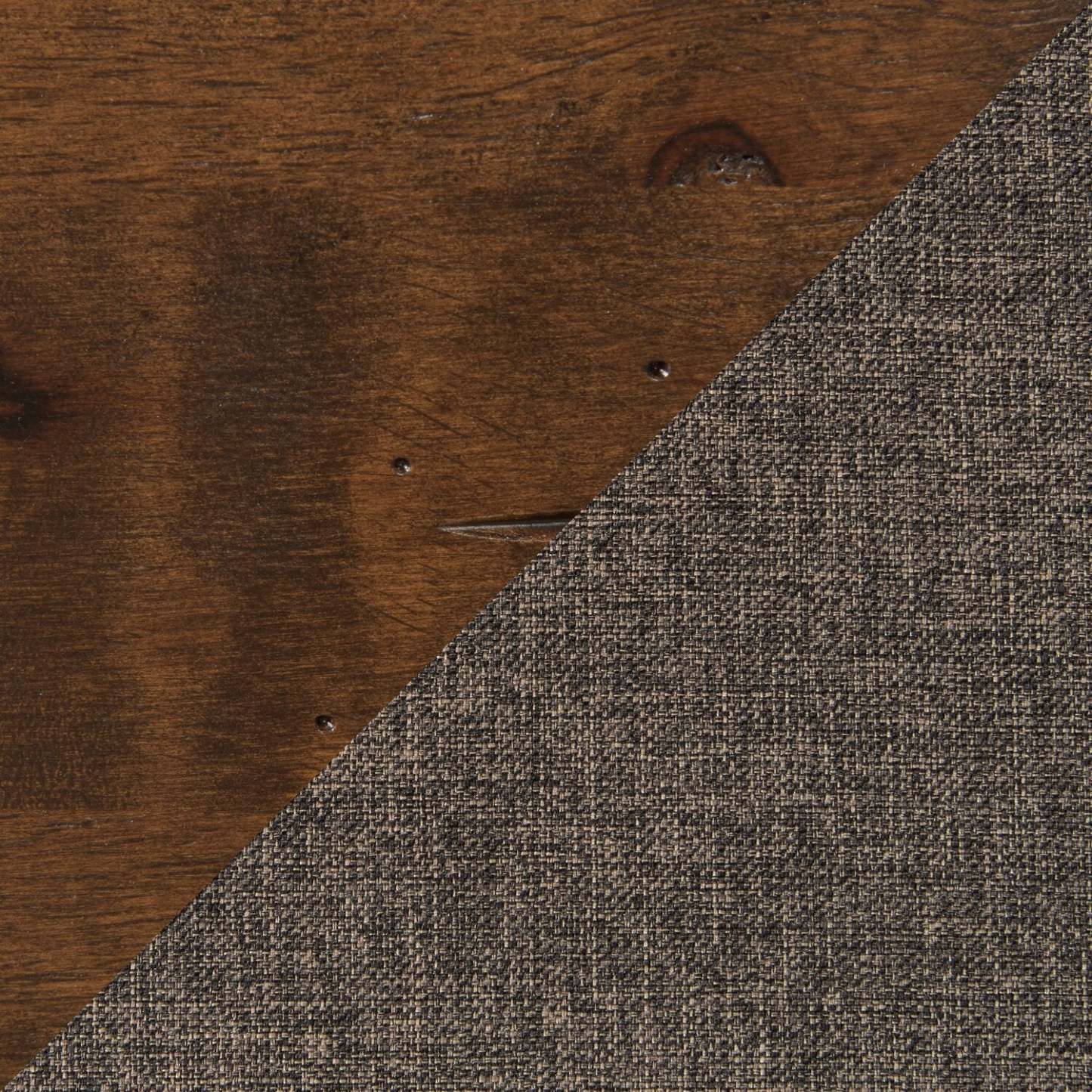 Chaise de salle à manger prune avec tissu en polyester, bois, dossier en échelle - Brun muscade | Chaise de salle à manger Plum en tissu de polyester et en bois avec dossier en échelle - brun muscade