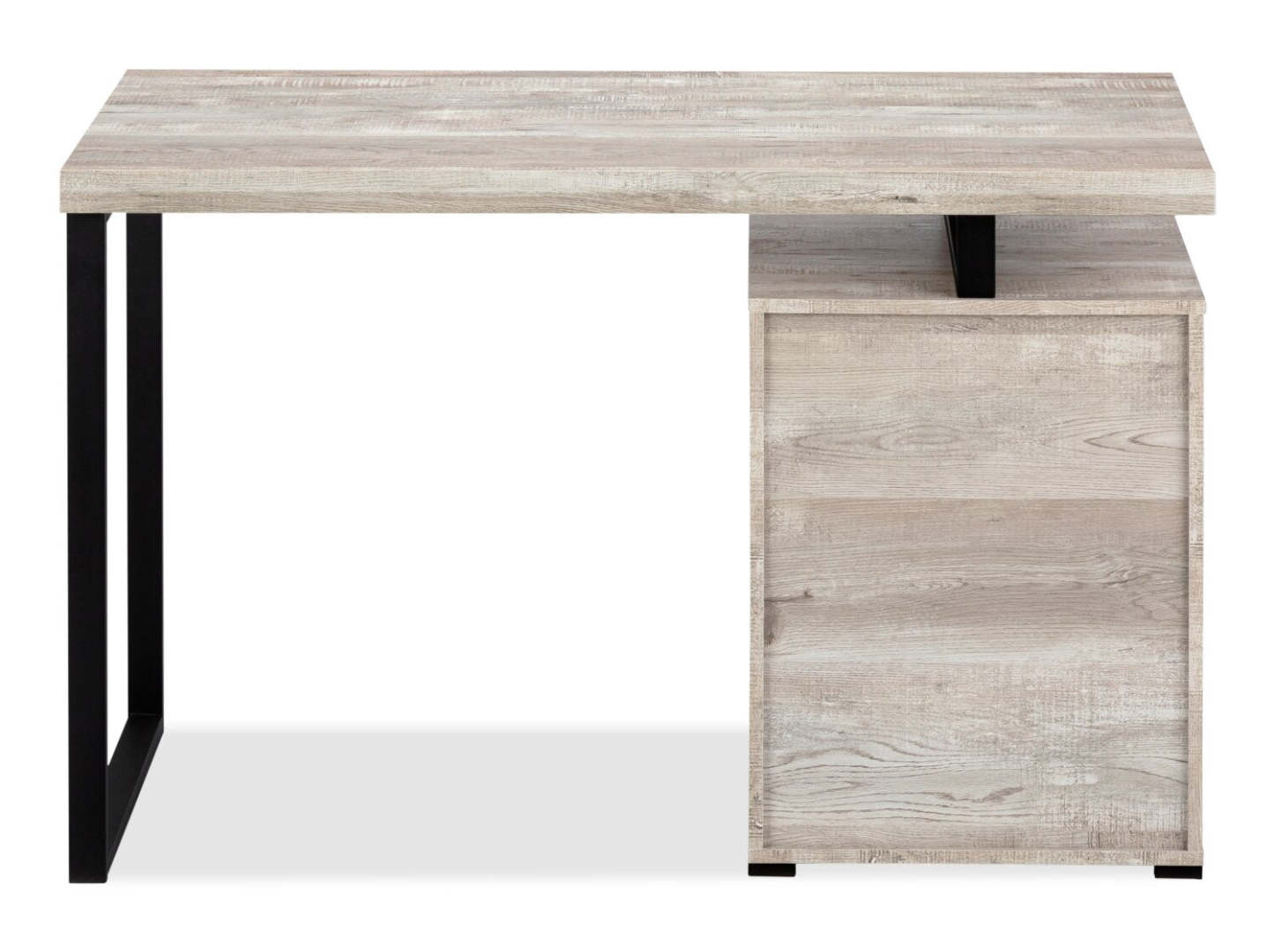 Bureau réversible Clayton 47.25 à 3 tiroirs - Taupe clair|Bureau réversible Clayton de 47,25 po à 3 tiroirs - taupe clair