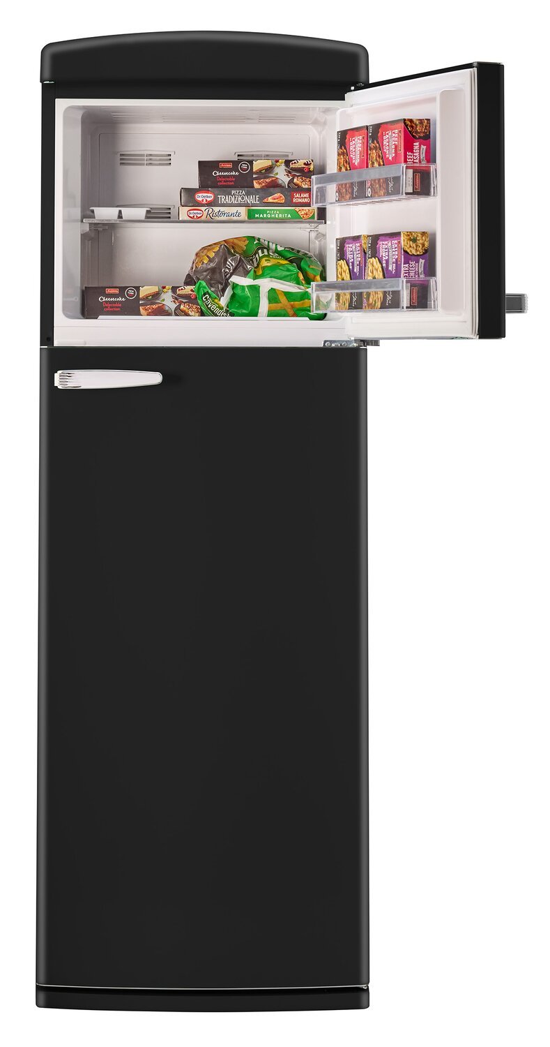 Réfrigérateur Classic Rétro d’Unique de 24 po et de 11 pi3 à congélateur supérieur - noir mat - UNQ-310L MB TM