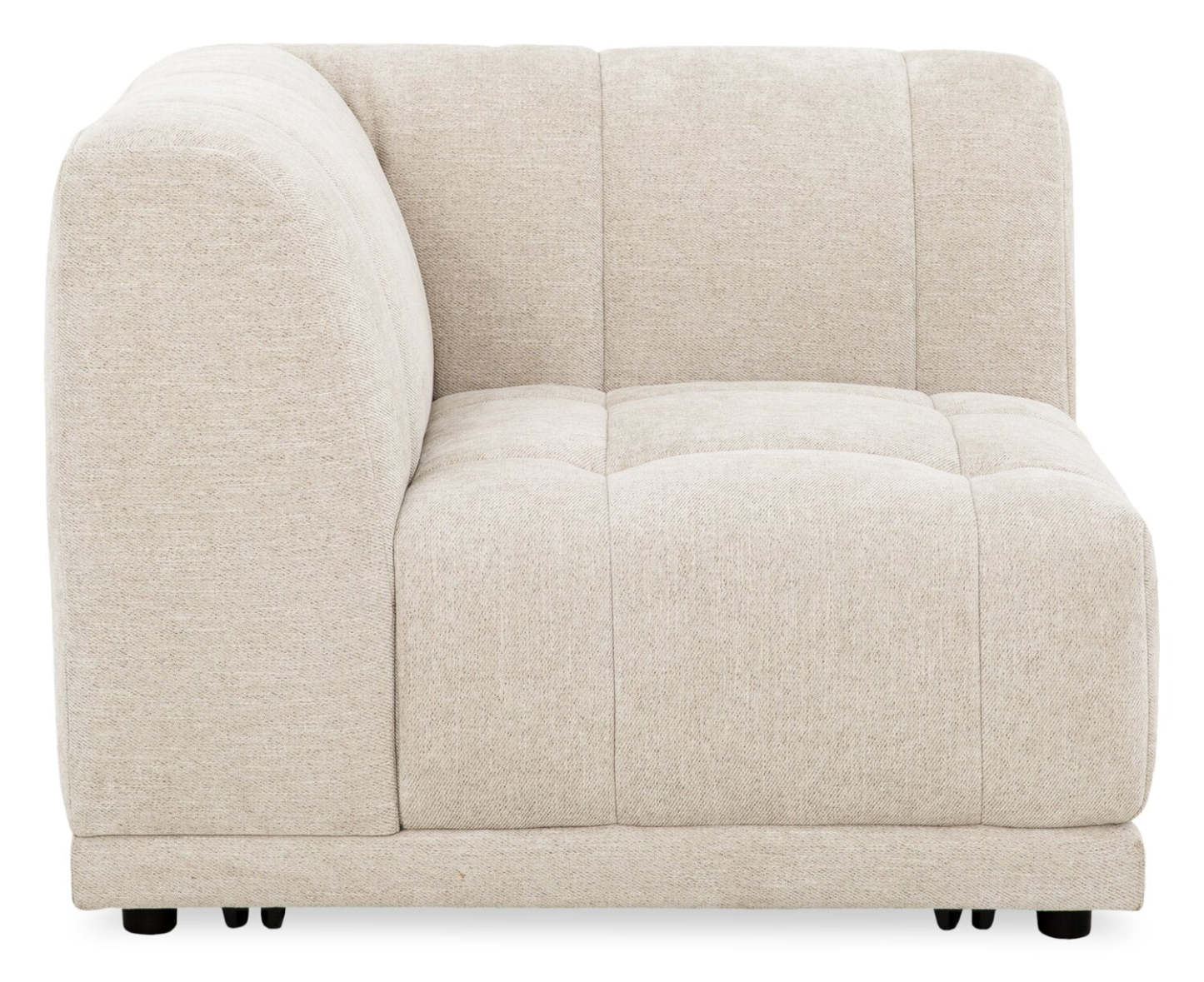 Kort &amp; Co. Oaklyn Modular 38.5 Chaise d'angle en tissu avec coussin de siège capitonné – Beige | Fauteuil en coin modulaire Oaklyn Kort &amp; Co. de 38,5 po en tissu avec coussin de siège capitonné - beige