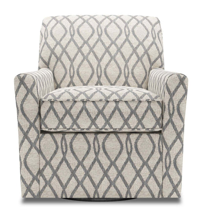 Fauteuil d’appoint pivotant personnalisable Sofa Lab de 31 po fabriqué au Canada en tissu - gris acier | SWIV1153