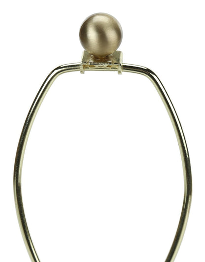 Lampe de Table 21 Résine Crème et Or|Lampe de table de 21 po en résine crème et dorée