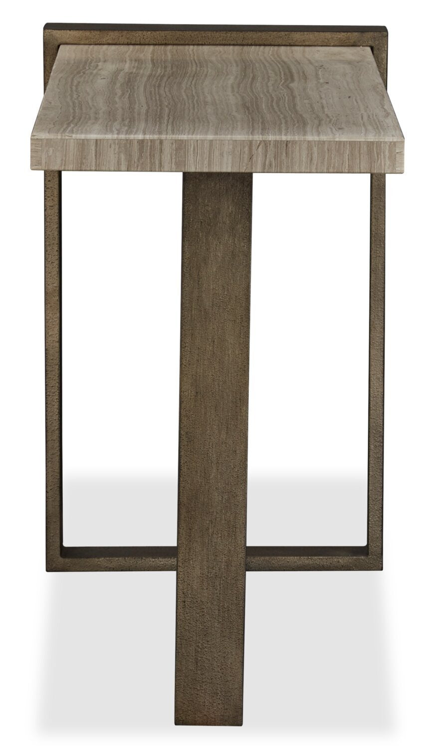 Cyprus 48” Modern Sofa Table - Beige/Bronze | Table de salon Cyprus - beige et bronze