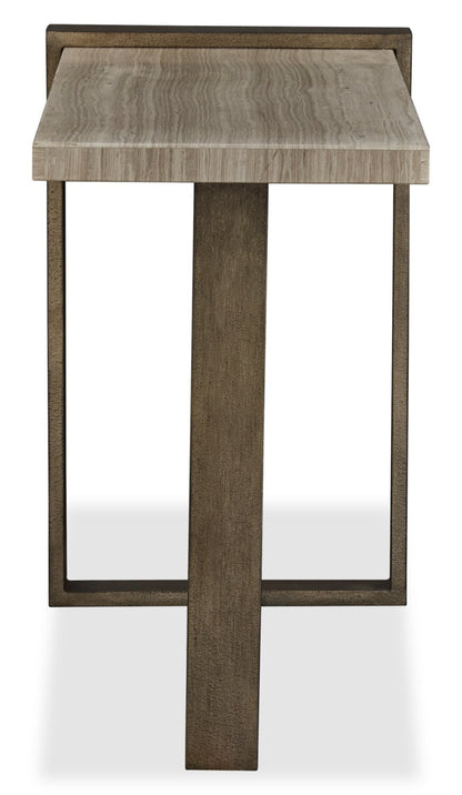 Cyprus 48” Modern Sofa Table - Beige/Bronze | Table de salon Cyprus - beige et bronze