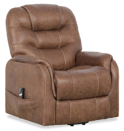 Landon 34 Microfibre Power Lift Reclining Chair - Brown | Fauteuil inclinable électrique Landon de 34 po en microfibre - brun