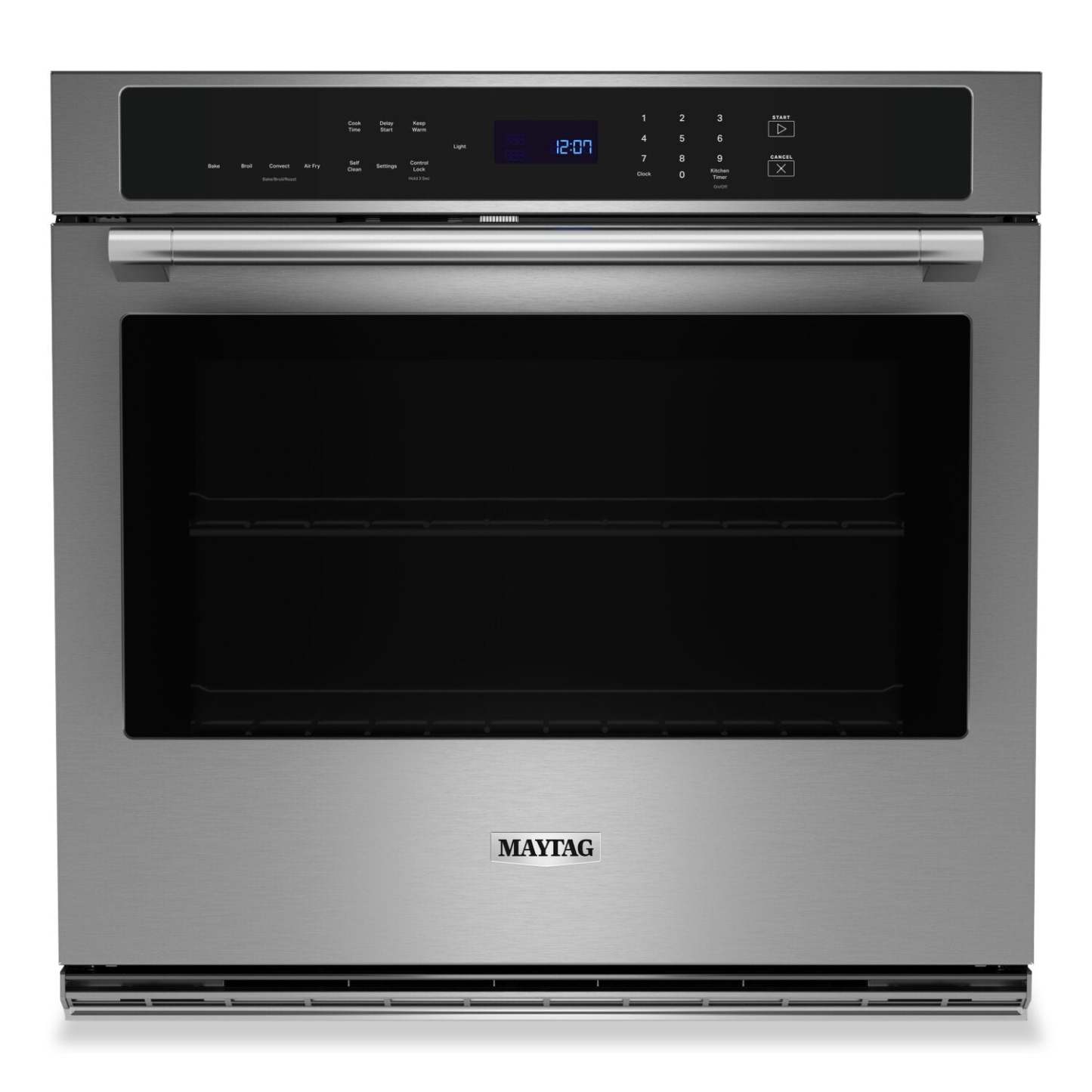 Maytag 30 5 Cu. Fort. Four électrique simple mural avec convection véritable – Acier inoxydable résistant aux empreintes digitales… | Four mural simple électrique Maytag de 5 pi³ et de 30 po avec convection véritable - acier inoxydable…