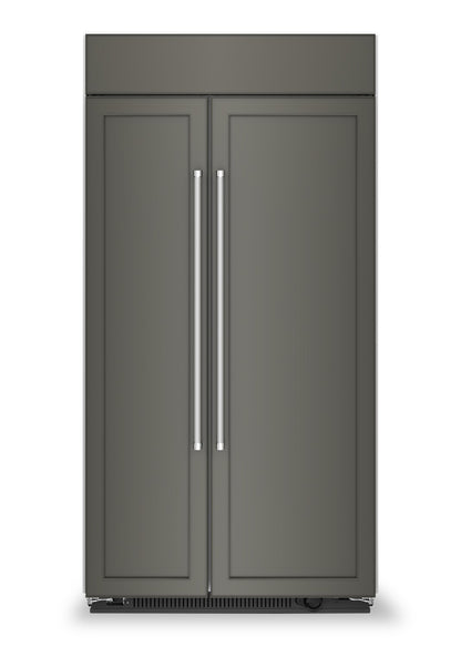 Réfrigérateur KitchenAid de 25,5 pi³ et de 42 po à compartiments juxtaposés - panneau personnalisable - KBSN702MPA