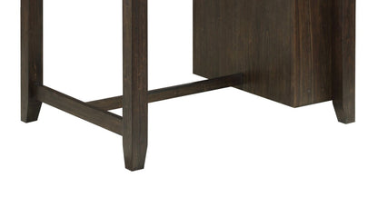 Lane 3pc Counter-Height Dining Set with Table & 2 Chairs, Built-in Shelves & USB, 36.5W - Brown | Ensemble de salle à manger Lane 3 pièces de hauteur comptoir avec table de 36,5 po (L), tablettes et port USB intégrées, et 2 chaises - brun