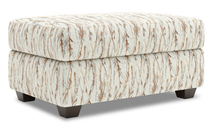 Fabriqué au Canada Pouf de rangement personnalisable The Trunk 39 en tissu - Mineral multicolore | Pouf de rangement The Trunk de Sofa Lab de 39 po fabriqué au Canada en tissu - Mineral multicolore | TRUN1149
