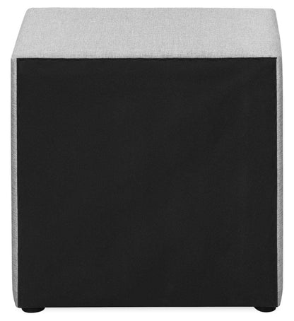 Table de nuit rembourrée à 2 tiroirs Zara, 20,5 L x 20,75 H - Gris | Table de nuit rembourrée Zara de 20,5 po (l) x 20,75 po (H) à 2 tiroirs - grise