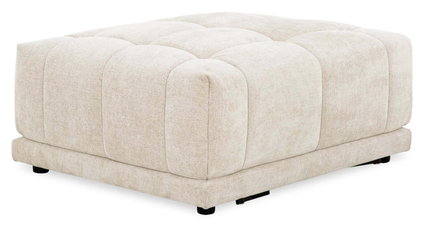 Kort &amp; Co. Oaklyn Modular 38 Ottoman en tissu avec coussin de siège capitonné – Beige | Pouf modulable Oaklyn Kort &amp; Co. de 38 po en tissu avec coussin de siège capitonné - beige