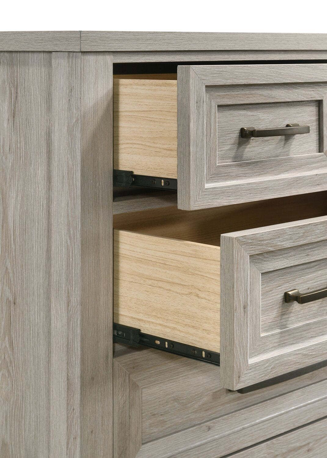 Commode de chambre Lara, 5 tiroirs, 33,9 L x 50,5 H - Gris Antique | Commode verticale Lara de 33,9 po (L) x 50,5 po (H) à 5 tiroirs pour la chambre à coucher - gris antique